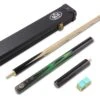 Baize Master Baize Master Gold Series GREEN EMPEROR 8-BALL POOL CUE SET With 57 Inch Hand Spliced 3/4 Joint Cue 8mm Tip, Deluxe Black Interior Hard Case And 2 X Chalk -Slok Billiards Equipment Store 1 1 scaled 1