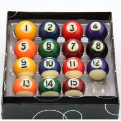 Cue & Case Set 15 Mini Magnetic Spots And Stripes Pool Balls