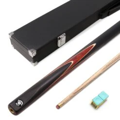Jonny 8 Ball Jonny 8 Ball 2 Piece BROWN SNIPER Pool Cue And Case Set With Jonny 8 Ball Black Reinforced Case + 2 Chalks