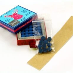 Tweeten 10 X 11mm Tweeten ELK MASTER Leather Snooker Pool Cue Tips - FREE Sandpaper