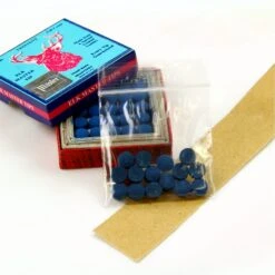 Tweeten 15 X 11mm Tweeten ELK MASTER Leather Snooker Pool Cue Tips - FREE Sandpaper