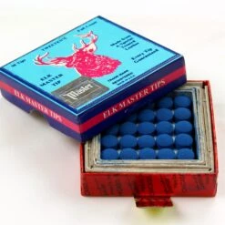 Tweeten 50 X 10mm Tweeten ELKMASTER Leather Snooker Pool Cue Tips (full Box)