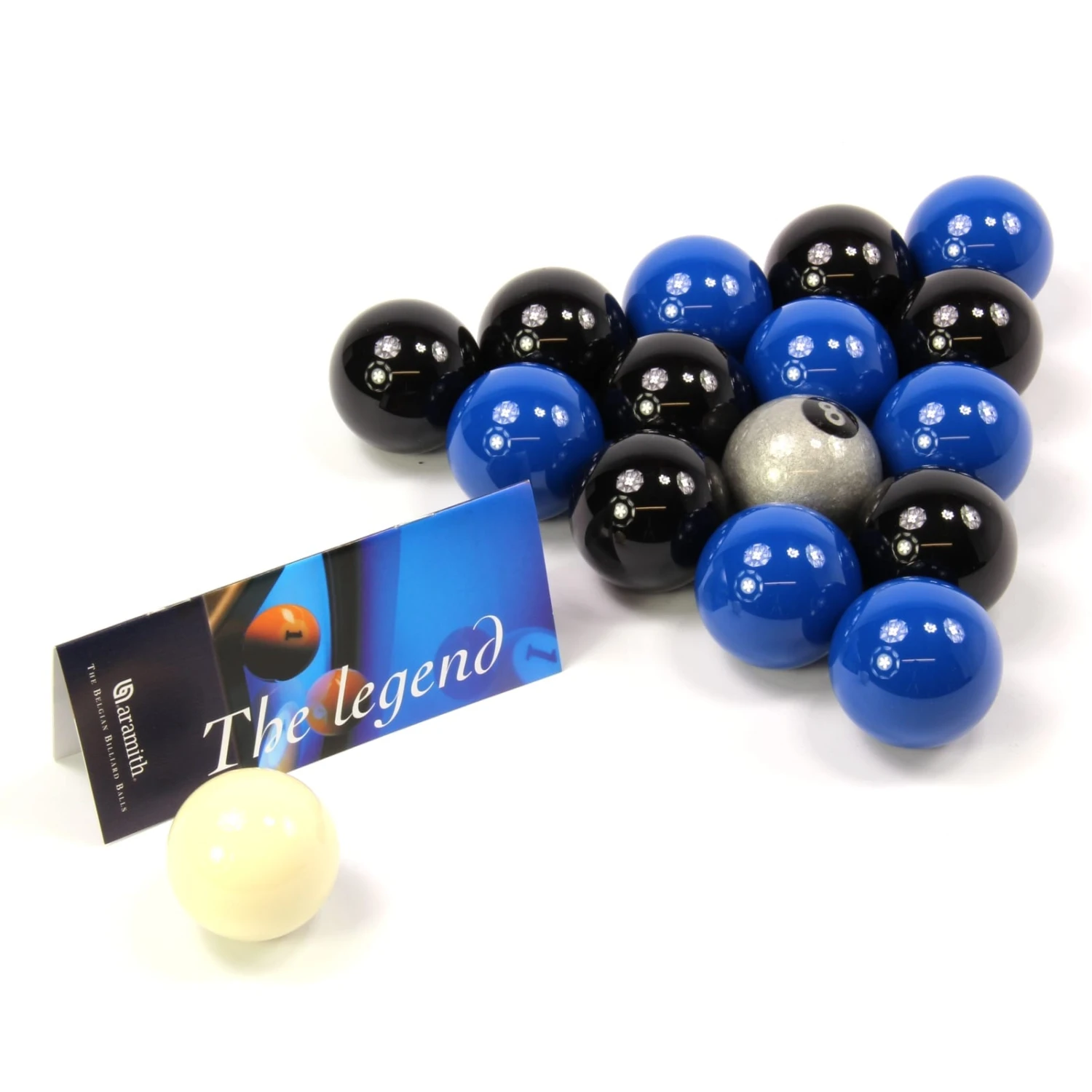 Aramith EXCLUSIVE! Aramith Premier SILVER 8 BALL Edition BLACK & BLUE Pool Balls 4 Aramith EXCLUSIVE! Aramith Premier SILVER 8 BALL Edition BLACK & BLUE Pool Balls - Image 2