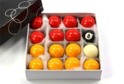 Cue & Case Funky Chalk Kids Small ECONOMY RED & YELLOW Pool Ball Set - 1 5/8Inch (41mm)