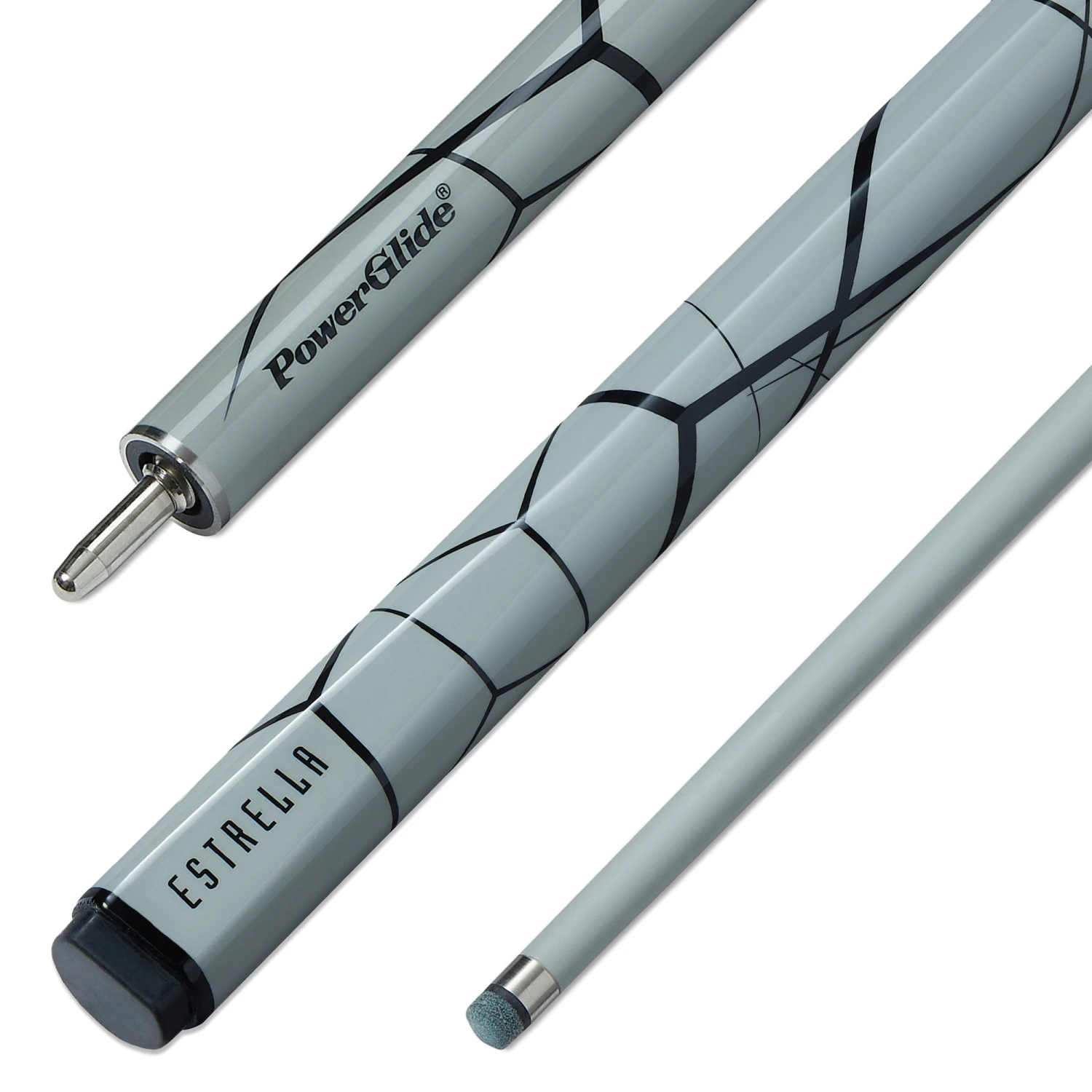 PowerGlide PowerGlide Estrella Fiberglass 57 Inch 2 Piece Centre Joint Low Deflection Snooker Cue 10mm Tip 3 PowerGlide PowerGlide Estrella Fiberglass 57 Inch 2 Piece Centre Joint Low Deflection Snooker Cue 10mm Tip