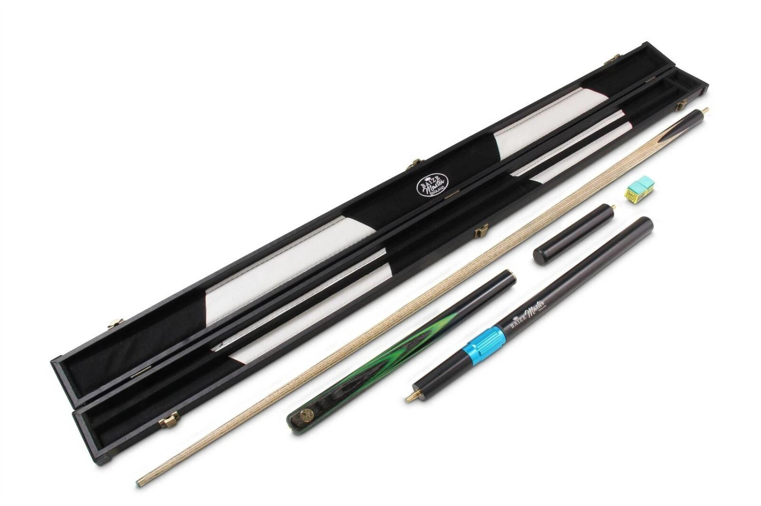 Baize Master Baize Master GREEN EMPEROR SNOOKER CUE SET With Case 2 X Extensions And Chalk 4 Baize Master Baize Master GREEN EMPEROR SNOOKER CUE SET With Case 2 X Extensions And Chalk - Image 2