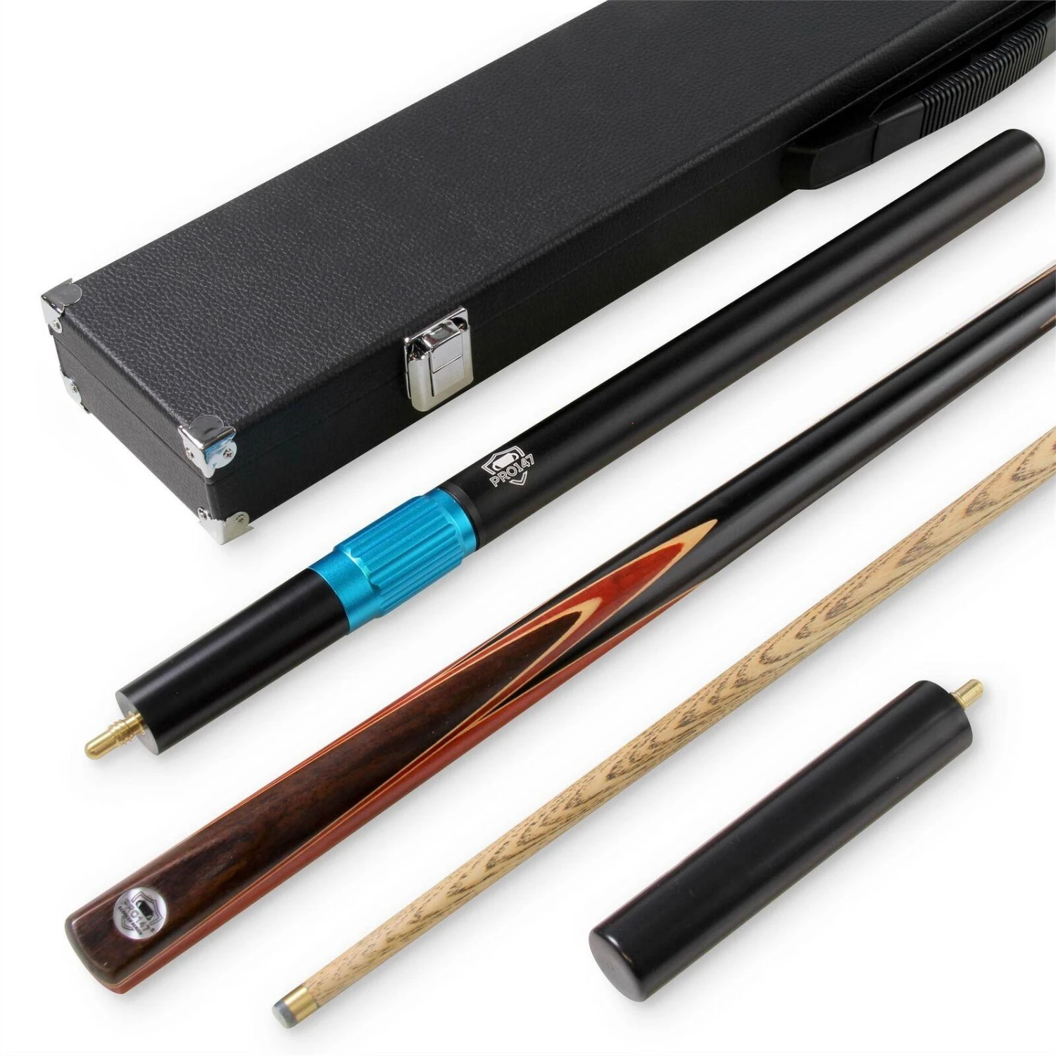 PRO147 PRO147 2pc RED DEVIL Multi Splice Snooker Pool Cue Set With 3 Slot Hard Case 3 PRO147 PRO147 2pc RED DEVIL Multi Splice Snooker Pool Cue Set With 3 Slot Hard Case