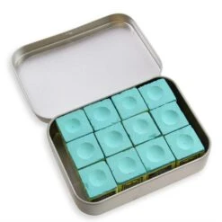 Tweeten Baize Master - Metal Chalk Gift Tin With 12 Green Tweeten Triangle King Chalk