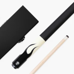 Cue + Case Jonny 8 Ball Flame 58" Maple Pool Snooker Cue With 11mm Tip And Hard Case