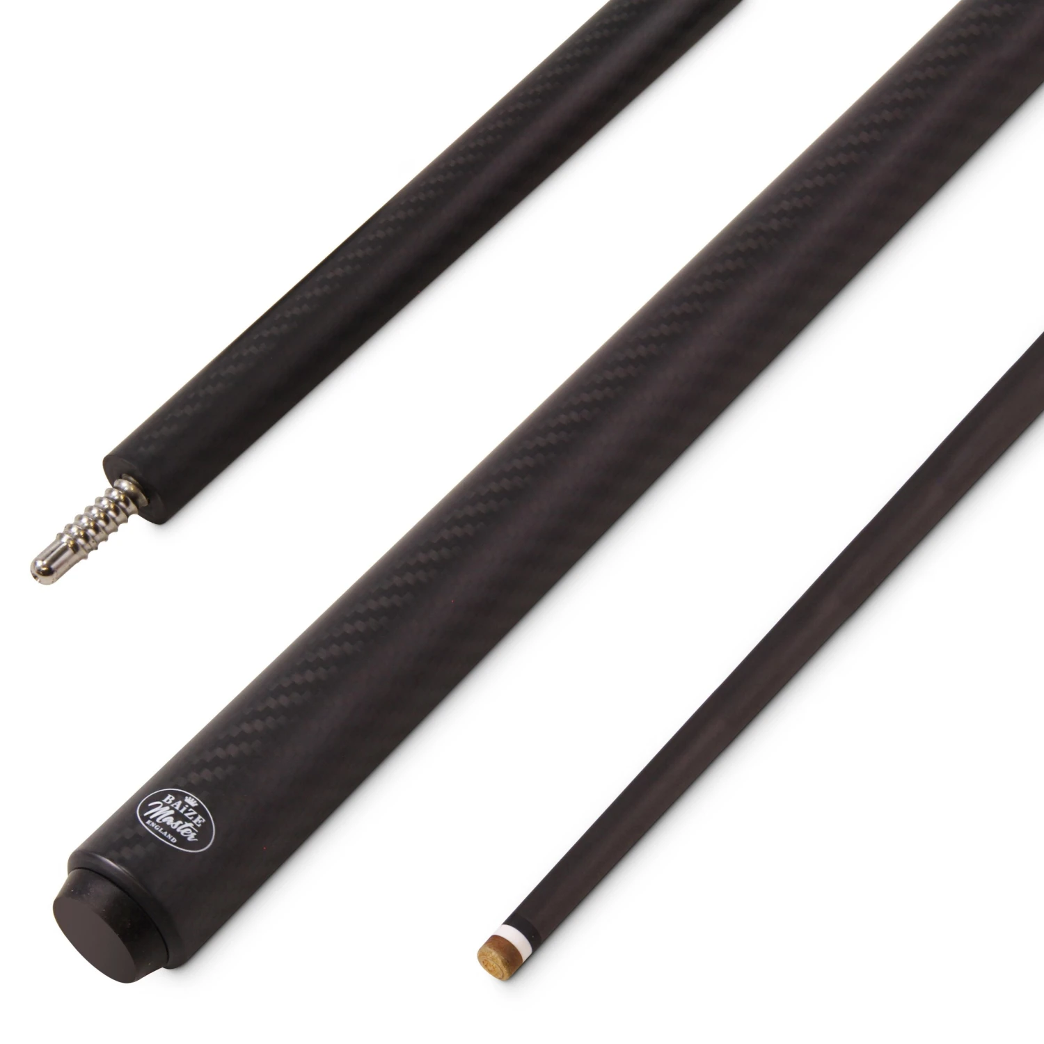 Baize Master Baize Master Limited Edition MATTE BLACK CARBON FIBER 58 Inch 3/4 Low Deflection Snooker Cue With 9.75mm Tip 3 Baize Master Baize Master Limited Edition MATTE BLACK CARBON FIBER 58 Inch 3/4 Low Deflection Snooker Cue With 9.75mm Tip