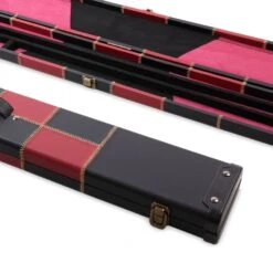 Cue & Case Deluxe 2 Piece 3 SLOT CHEQUERED Snooker Pool Cue Case With Plastic Ends -Slok Billiards Equipment Store 1 9581b812 e43d 4a93 ad61 6b9d96bec75c
