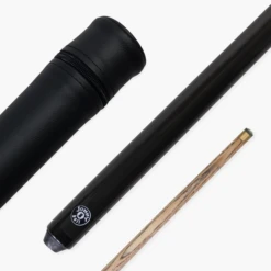 Jonny 8 Ball Jonny 8 Ball BLACK JET PRO PRECISION 57 Inch 8mm Tip English Pool Cue With Matching Ash Grain And Jonny 8 Ball Tubular Case