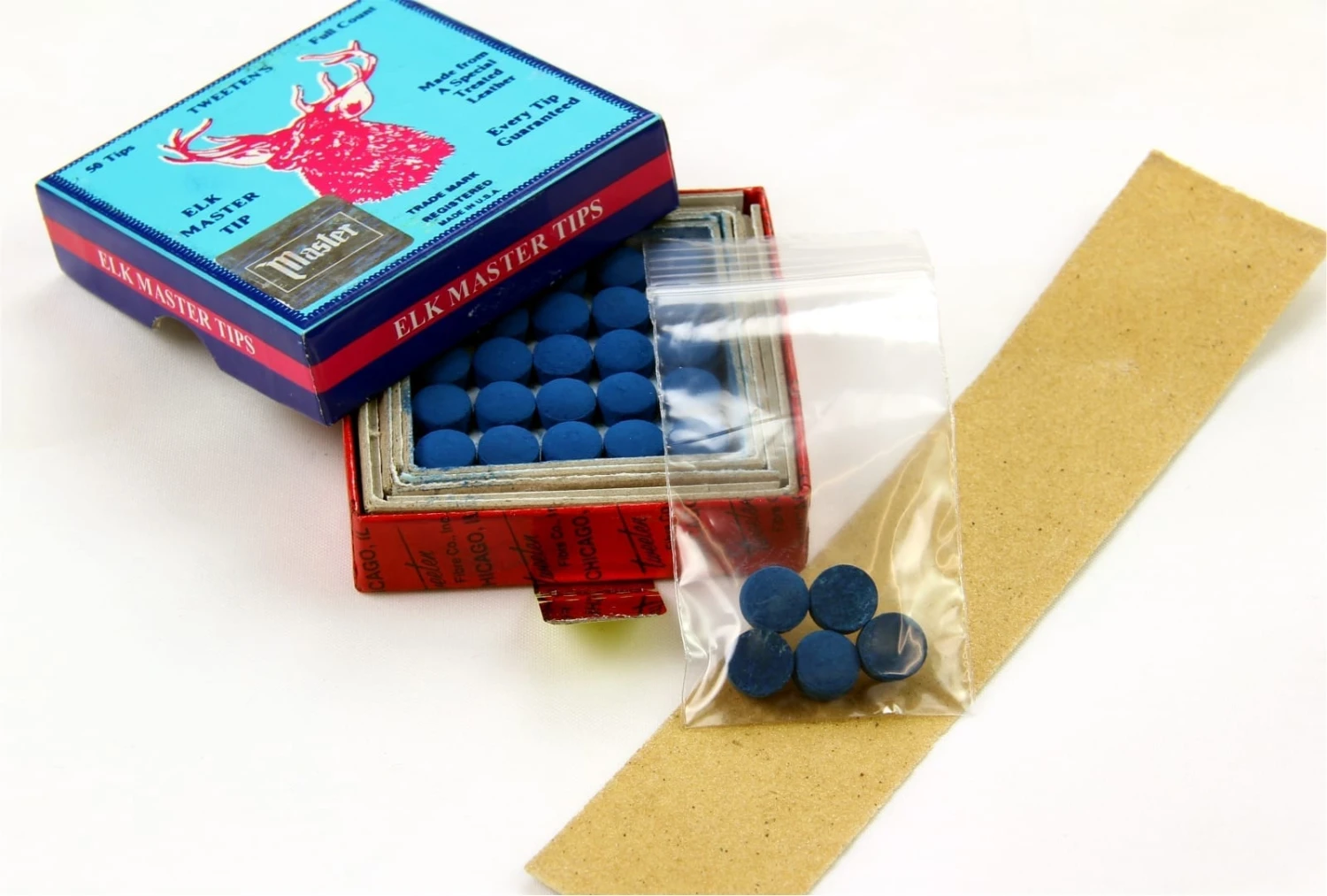 Tweeten 5 X 8mm Tweeten ELK MASTER Leather Stick On Snooker Pool Cue Tips 4 Tweeten 5 X 8mm Tweeten ELK MASTER Leather Stick On Snooker Pool Cue Tips - Image 2