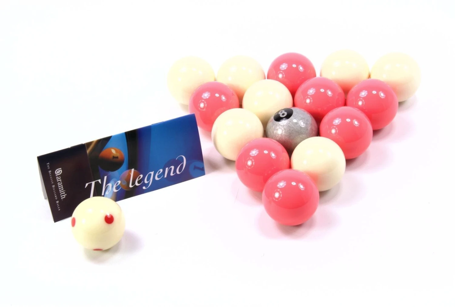 Aramith EXCLUSIVE! Aramith SILVER 8 Edition PINK & WHITE Pool Balls - PRO CUP Cue Ball 4 Aramith EXCLUSIVE! Aramith SILVER 8 Edition PINK & WHITE Pool Balls - PRO CUP Cue Ball - Image 2