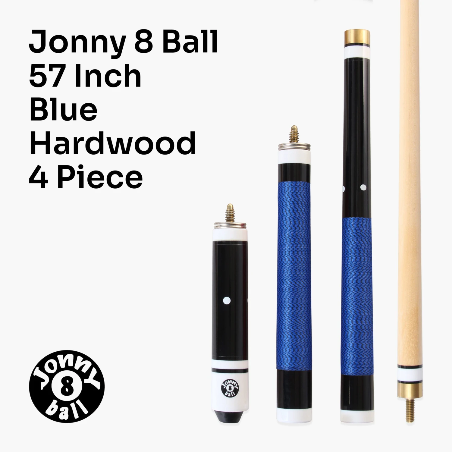 Jonny 8 Ball Jonny 8 Ball 4 Piece Hardwood Adjustable Snooker Pool Cue And HARD CASE Set With 4 X 11mm Spare Tips 4 Jonny 8 Ball Jonny 8 Ball 4 Piece Hardwood Adjustable Snooker Pool Cue And HARD CASE Set With 4 X 11mm Spare Tips - Image 2
