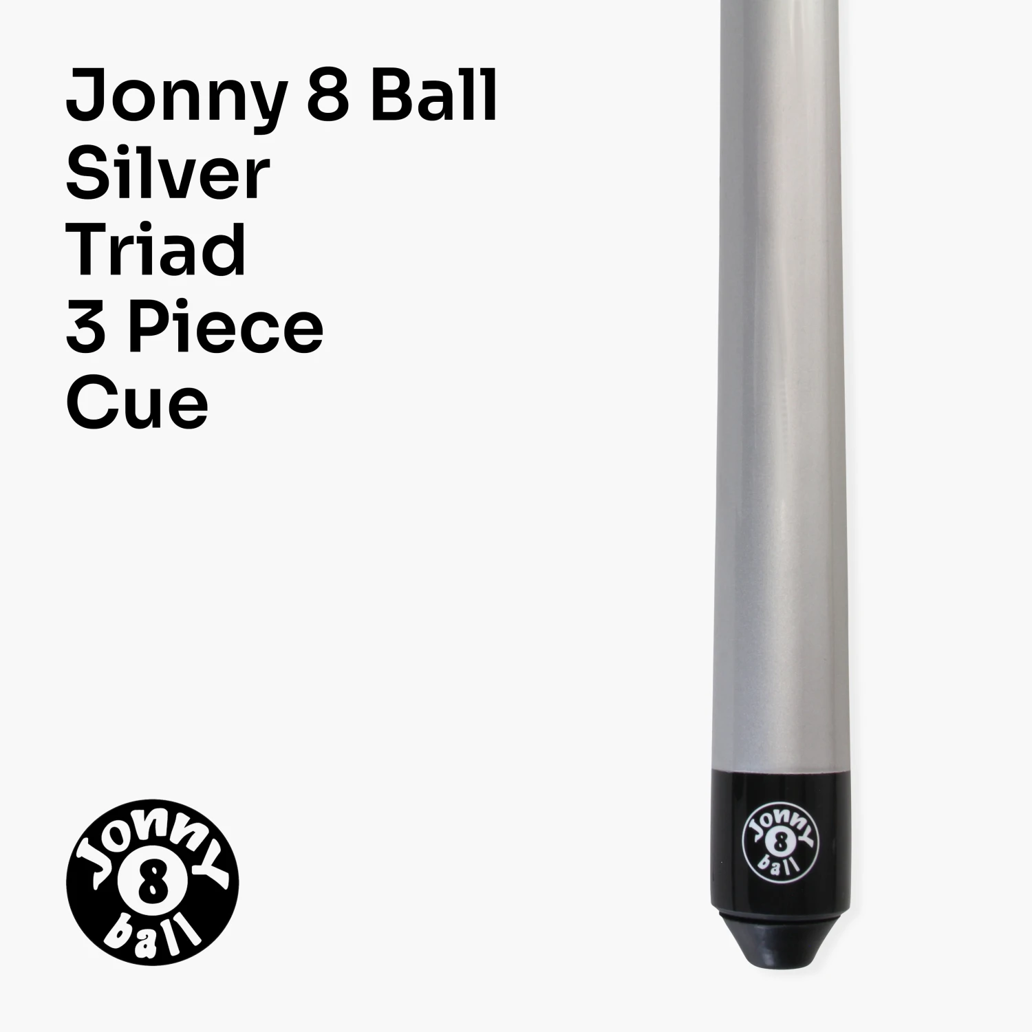 Jonny 8 Ball Jonny 8 Ball 57 Inch SILVER TRIAD 3 Section Ash Pool Snooker Cue & SOFT CASE 4 Jonny 8 Ball Jonny 8 Ball 57 Inch SILVER TRIAD 3 Section Ash Pool Snooker Cue & SOFT CASE - Image 2