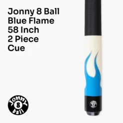 Cue + Case Jonny 8 Ball Flame 58" Maple Pool Snooker Cue With 11mm Tip And Heavy Duty Vinyl Soft Case -Slok Billiards Equipment Store 2 49fee07d 058f 4d6f ad9b c56882c539f1