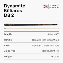 Cue + Case Dynamite Billiards DB2 American Maple Pool Cue – 12.5mm Tip – Designed By Darren Appleton 18 Cue + Case Dynamite Billiards DB2 American Maple Pool Cue – 12.5mm Tip – Designed By Darren Appleton -Slok Billiards Equipment Store 2 8 b5623cca a34e 4566 854b 8287cc233079