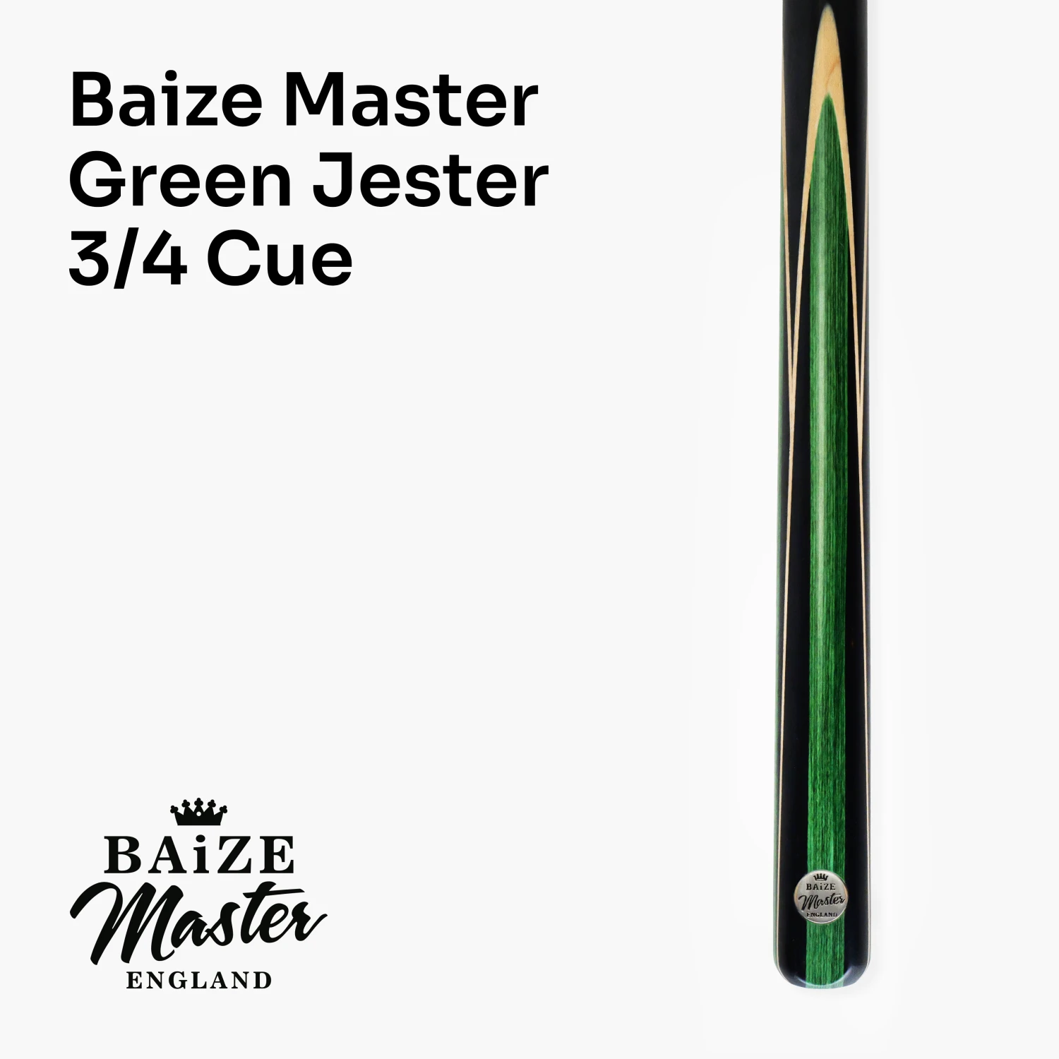 Baize Master Baize Master 3/4 GREEN JESTER 58 Inch Ash Snooker Cue With 9.75mm Tip 4 Baize Master Baize Master 3/4 GREEN JESTER 58 Inch Ash Snooker Cue With 9.75mm Tip - Image 2
