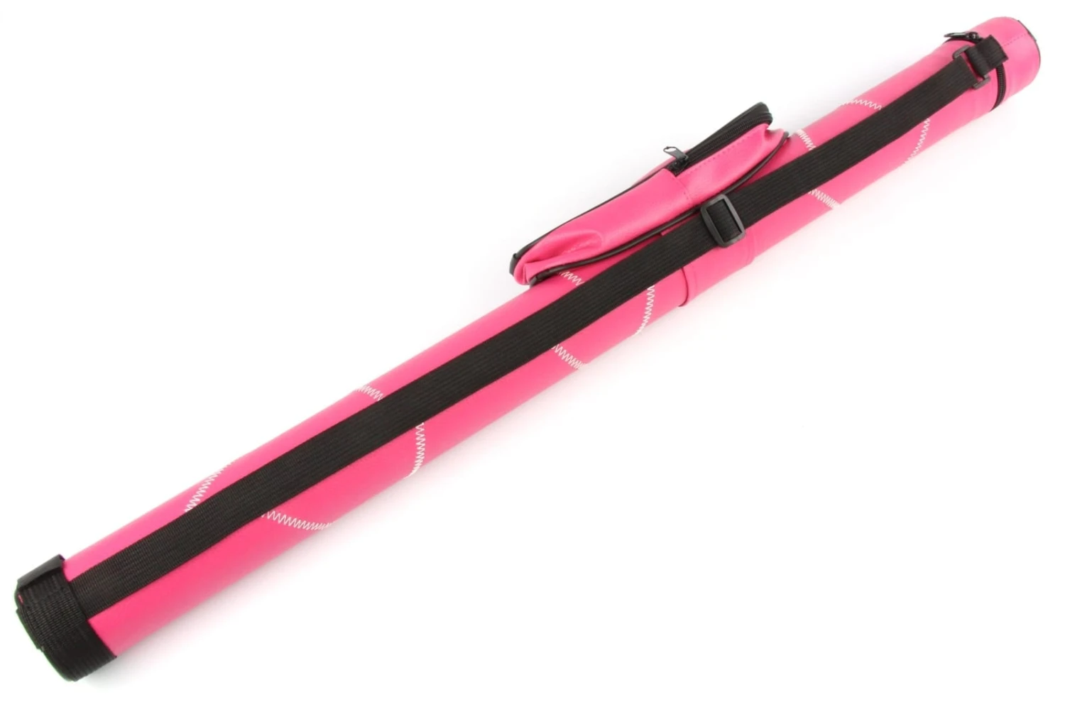 Cue & Case Trendy HOT PINK Tubular 2 Pc Pool Snooker Cue Case - Large Accessory Pocket 4 Cue & Case Trendy HOT PINK Tubular 2 Pc Pool Snooker Cue Case - Large Accessory Pocket - Image 2