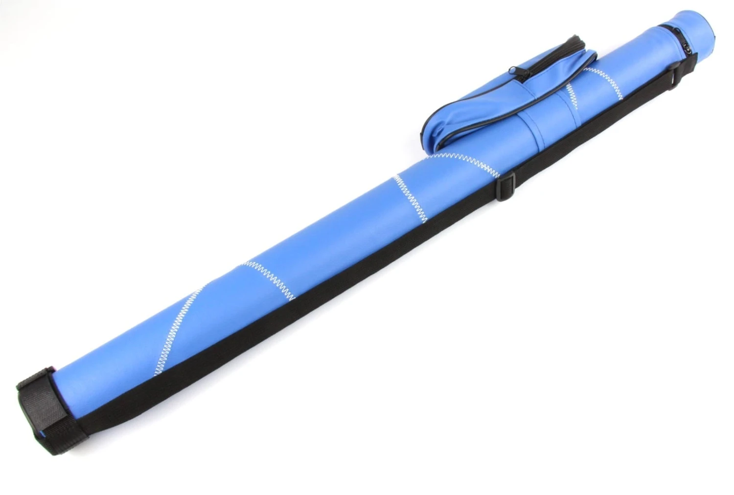 Cue & Case Trendy BLUE Tubular 2 Pc Pool Snooker Cue Case - Large Accessory Pocket 4 Cue & Case Trendy BLUE Tubular 2 Pc Pool Snooker Cue Case - Large Accessory Pocket - Image 2
