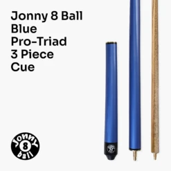 Jonny 8 Ball Jonny 8 Ball 48" BLUE PRO-TRIAD 3 Section Pool Cue - 8mm Elk Master Tip -Slok Billiards Equipment Store 3 34ce41ad b44d 4d24 8ccc 3e9c5efcf342 1