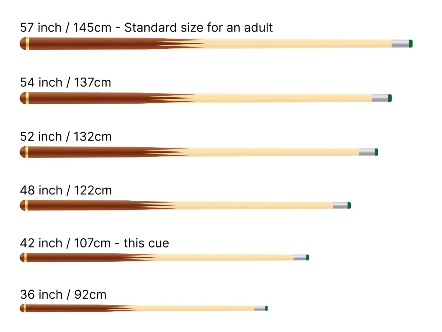 Baize Master Baize Master Silver Series 42 Inch CONQUEST Junior Kids Short Snooker Pool 2pc Ash Cue Set With MEDIUM BLACK HARD CASE - 9.5mm 11 Baize Master Baize Master Silver Series 42 Inch CONQUEST Junior Kids Short Snooker Pool 2pc Ash Cue Set With MEDIUM BLACK HARD CASE - 9.5mm - Image 9