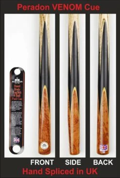 Peradon Peradon VENOM 55" Hand Spliced Thuya 3/4 Jointed Pool Cue + Mini Ext, 8mm Tip