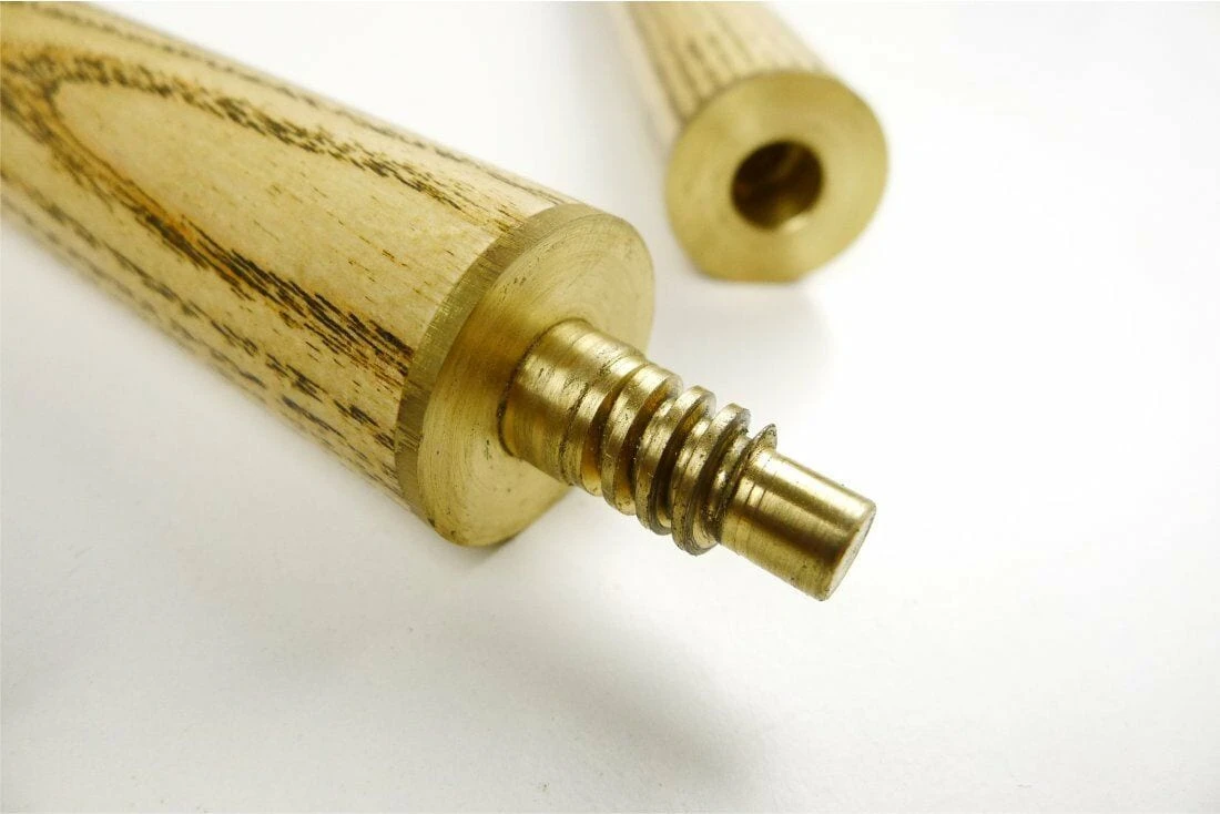 Peradon Peradon SATURN 57" Hand Spliced OLIVE 3/4 Jointed Pool Cue + Mini Ext, 8mm Tip 4 Peradon Peradon SATURN 57" Hand Spliced OLIVE 3/4 Jointed Pool Cue + Mini Ext, 8mm Tip - Image 2