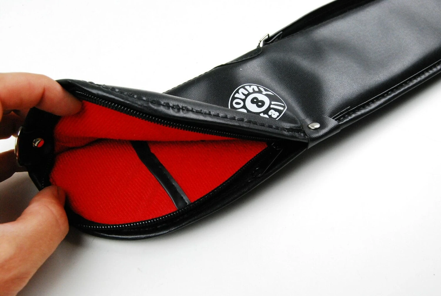 Jonny 8 Ball Jonny 8 Ball MEDIUM SIZE Soft Black Vinyl Cue Case For Short 42" And 48" 2pc Snooker Pool Cue - Measures 63cm 4 Jonny 8 Ball Jonny 8 Ball MEDIUM SIZE Soft Black Vinyl Cue Case For Short 42" And 48" 2pc Snooker Pool Cue - Measures 63cm - Image 2