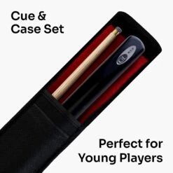 BCE BCE Christophe Lambert 48 Inch JUNIOR CHAMPION 2 Piece English Pool Cue And Case Set 8.5mm Tip -Slok Billiards Equipment Store 48ChristopheJuniorSleeve8