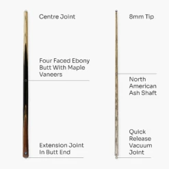 Jonny 8 Ball Jonny 8 Ball VISTA 57 Inch 2 Piece English Pool Cue And Case Set With 8mm Tip -Slok Billiards Equipment Store 4 130d94fa fc92 4b70 ba30 9799ed79fe94