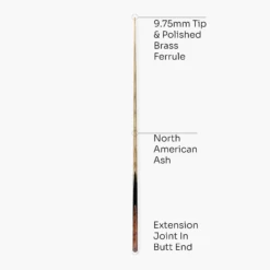 Baize Master BAIZE MASTER Black Label 58 Inch One Piece Hand Spliced Premium Ebony Butt Snooker Cue With 9.75mm Leather Tip -Slok Billiards Equipment Store 4 17a18444 1c08 4bcf 8063 47c4b6628b39