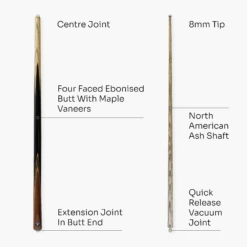 Jonny 8 Ball Jonny 8 Ball VISTA 57 Inch 2 Piece Centre Joint Multi Spliced English Pool Cue With 8mm Tip -Slok Billiards Equipment Store 4 47862fd6 66b8 4f01 92ef 19cb306df9b0