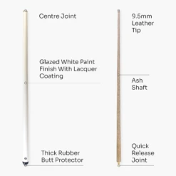 Jonny 8 Ball Jonny 8 Ball 57 Inch JET 2 Piece Ash Snooker Pool Cue - 9.5mm Tip -Slok Billiards Equipment Store 4 4d333a5f ba17 48ac b752 f6aeb1236f42