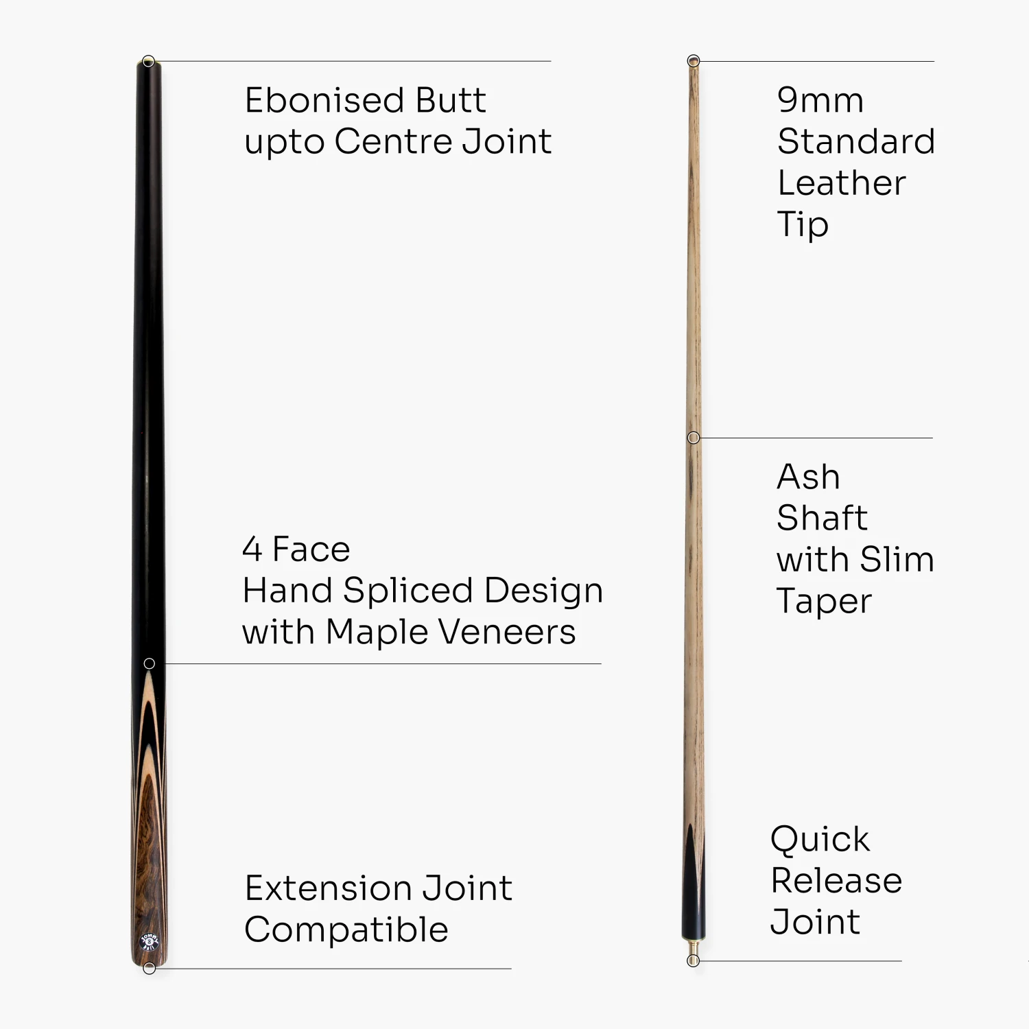 Jonny 8 Ball Jonny 8 Ball NEEDLE 57 Inch 2 Piece Centre Joint English Pool Cue 9mm Tip With Slim Tapered Ash Shaft 20 Jonny 8 Ball Jonny 8 Ball NEEDLE 57 Inch 2 Piece Centre Joint English Pool Cue 9mm Tip With Slim Tapered Ash Shaft - Image 18