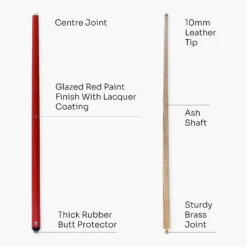 Jonny 8 Ball Jonny 8 Ball RED JET JUNIOR 48 Inch 2pc Ash Pool Snooker Cue - 10mm Tip -Slok Billiards Equipment Store 4 751a19d8 5424 4eb8 b89d 03d657b33181