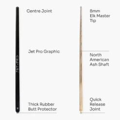 Jonny 8 Ball Jonny 8 Ball 57 Inch BLACK JET-PRO 2pc Ash Pool Cue With 8mm Elk Master Tip -Slok Billiards Equipment Store 4 75255d1c a67a 44a7 8b6b b46b09df8c72