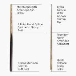 Cue + Case Baize Master Challenger 57" 2-Piece Cue - 9.3mm Tip With Case, Extension & Mini Butt -Slok Billiards Equipment Store 4 a6461d05 eb97 432c 86fc c60177cc96ab