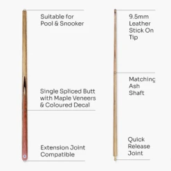 PRO147 PRO147 PRO MATCH 57 Inch 2 Piece Matching Ash Snooker Pool Cue 9.5mm Tip -Slok Billiards Equipment Store 4 ab121dc0 c2af 48e4 913d e67bd8afe520