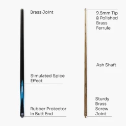 PRO147 PRO147 TSUNAMI 57 Inch 2 Piece Centre Joint Snooker Pool Cue 9.5mm Tip -Slok Billiards Equipment Store 4 b90b6fa7 ff8c 43db 813f 841b7a28f21f