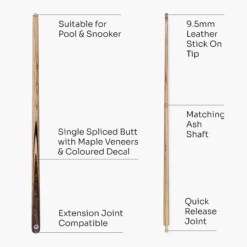 PRO147 PRO147 PRO MATCH 57 Inch 2 Piece Matching Ash Snooker Pool Cue 9.5mm Tip -Slok Billiards Equipment Store 4 bab92337 9603 4b67 a018 fef8a5b5c975