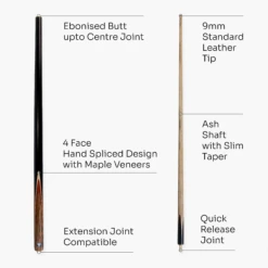 Jonny 8 Ball Jonny 8 Ball NEEDLE 57 Inch 2 Piece Centre Joint English Pool Cue And Case Set 9mm Tip With Slim Tapered Ash Shaft -Slok Billiards Equipment Store 4 cb15adf9 8e2d 4e02 aaee 3b7b1434e93b