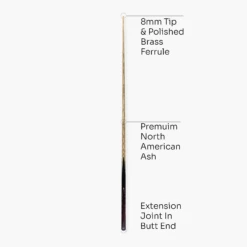 Baize Master Baize Master Black Label 57 Inch One Piece Hand Spliced Premium Ebony Butt English Pool Cue With 8mm Leather Tip -Slok Billiards Equipment Store 4 d7be2401 69ae 47e6 b8c1 fb9c79e9c6cd