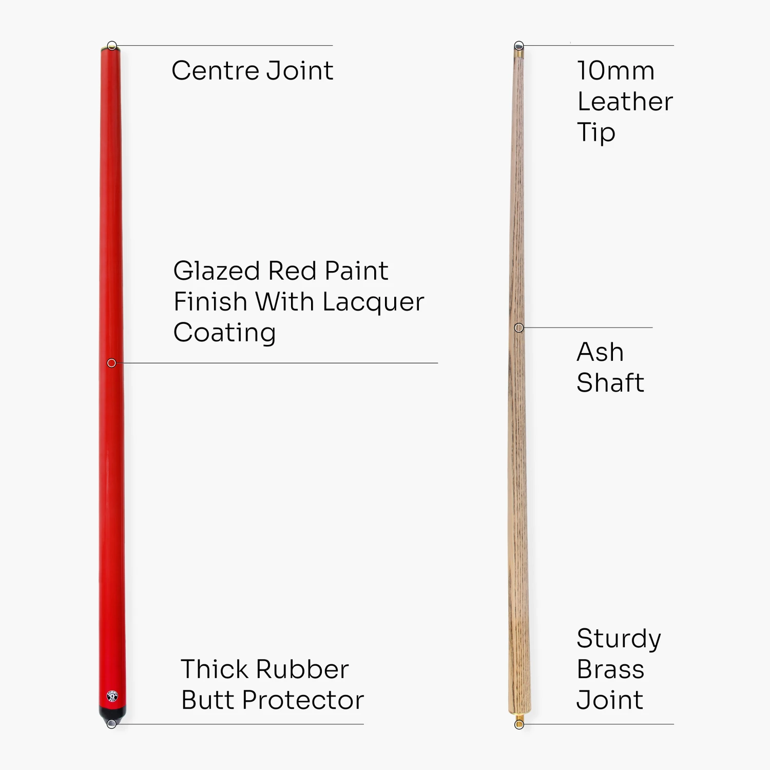 Jonny 8 Ball Jonny 8 Ball 42Inch RUBY RED JET JUNIOR 2pc ASH Snooker Pool Cue 9mm Elk Master 6 Jonny 8 Ball Jonny 8 Ball 42Inch RUBY RED JET JUNIOR 2pc ASH Snooker Pool Cue 9mm Elk Master - Image 4