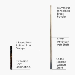 Jonny 8 Ball Jonny 8 Ball CLASSIC 3/4 Jointed English Pool Cue With 8.5mm Leather Tip -Slok Billiards Equipment Store 4 ec4f878a bc5c 43a7 8f98 62178d83deb5