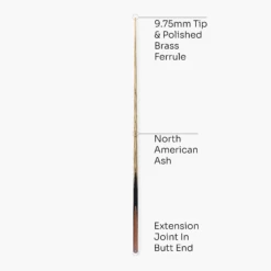 Baize Master BAIZE MASTER Black Label 58 Inch One Piece Hand Spliced Premium Ebony Butt Snooker Cue With 9.75mm Leather Tip -Slok Billiards Equipment Store 4 fc64d89c 42ff 4ab5 9229 8e6b3b02b170