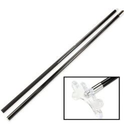 Jonny 8 Ball 57 Inch Jonny 8 Ball Black Carbon 2pc SLIM LINE Snooker CUE REST And CLEAR Rest Head - Transportable