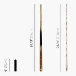 Baize Master Baize Master Kingswood PREMIUM 57 Inch 2 Piece Centre Joint Matching Ash Hand Spliced Snooker Pool Cue With Mini Butt 9.5mm Tip -Slok Billiards Equipment Store 5 957d8587 9660 4727 985b b4af4445aa40