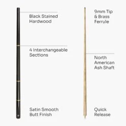 Jonny 8 Ball Jonny 8 Ball JUNIOR COMBI 48 Inch Adjustable 5pc Ash Pool Snooker Cue – 9mm Tip -Slok Billiards Equipment Store 5 a491e036 1a18 4310 a467 432d87fffb70